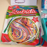 fili di plastica colorati neon 80 cm scubidù scoubidou busta per intrecci con istruzioni