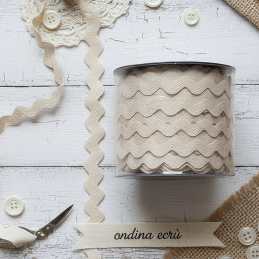 ecrù copripunto passamaneria cucito creativo bordura pasquale nastro decorativo serpentina ondina bordo fai da te 
