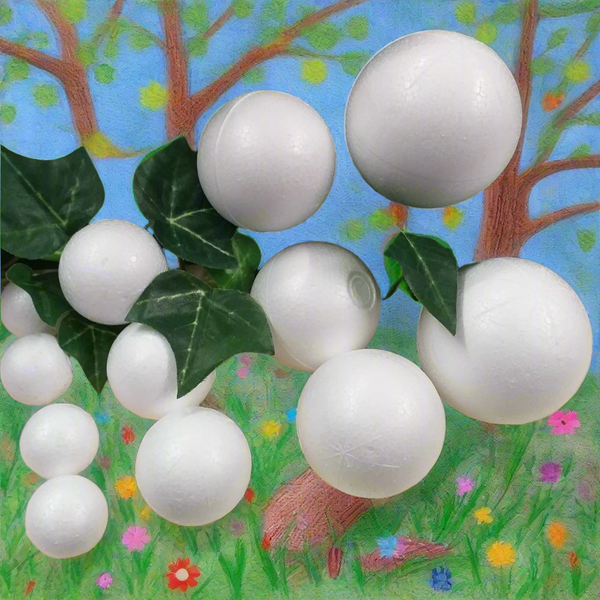 palle polistirolo piccole sfere palline styrofoam balls uso decorazioni natalizie centrotavola composizioni fiori vetrinistica addobbi albero Natale lavoretti creativi bambini e bambole