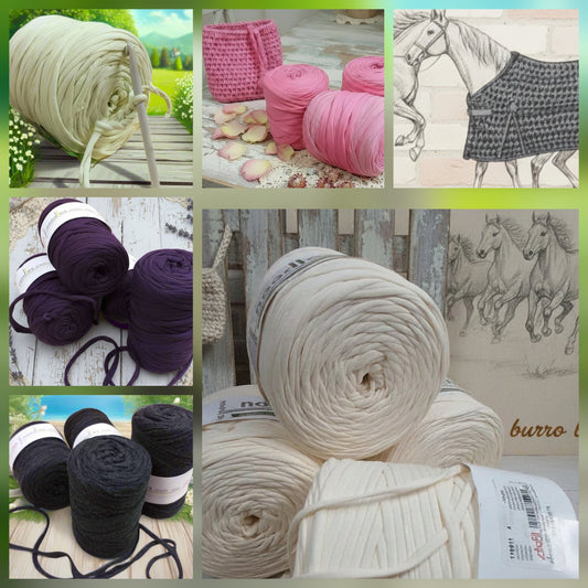 rotolo fettuccia uncinetto borse elastica cotone uso pochette clutch bags cestini culle neonati coperte cavalli
