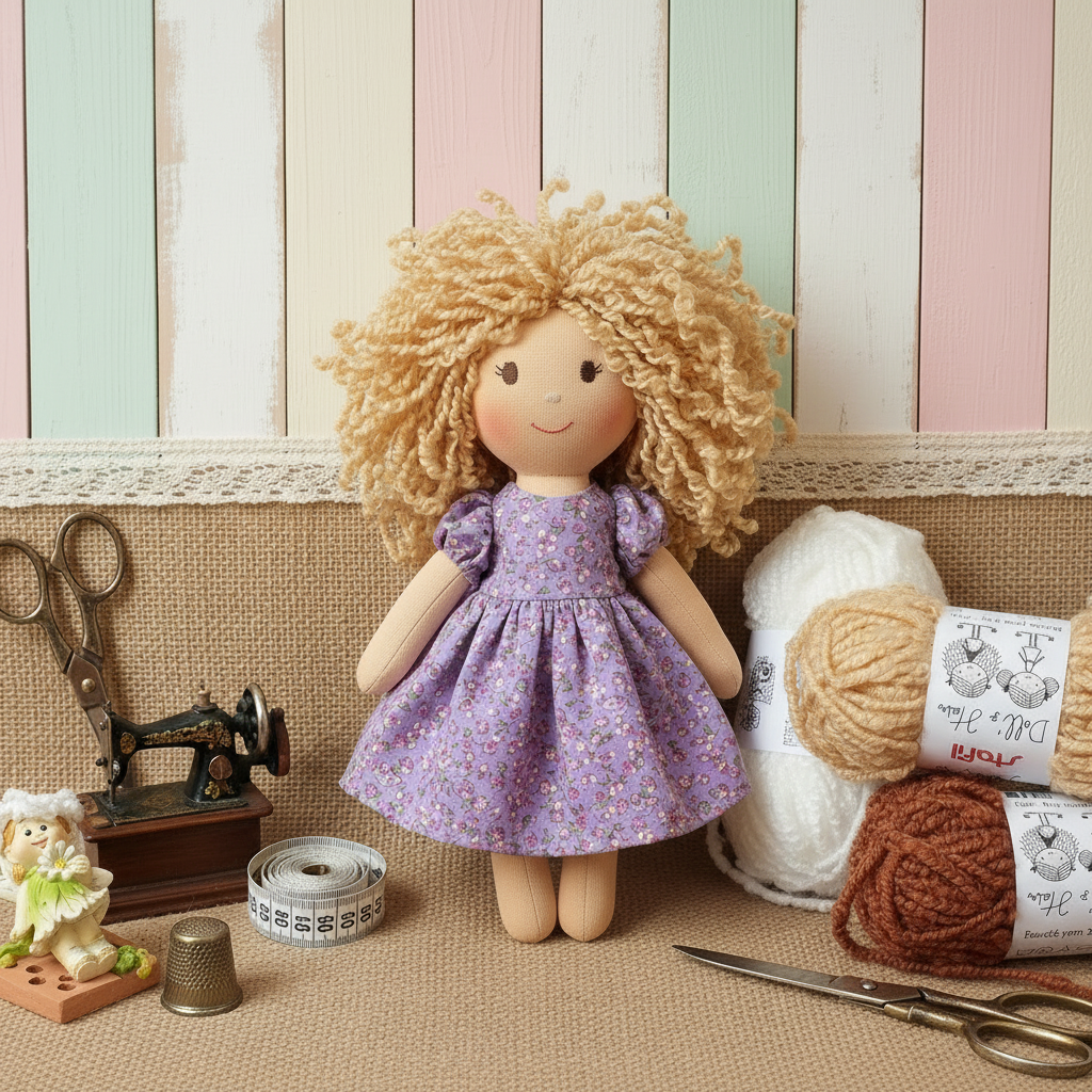 beige bianco marrone rossiccio fai da te parrucca bambola con lana bouclè bionda filato bambolina boccoli ricciolino per capelli ricci pigottine di stoffa pezza tessuto Doll's Hair stafil ad uso uncinetto ferri da maglia borse shop online