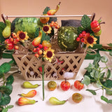 shop online vendita miniature zucche ornamentali decorative finte halloween autunno vetrina assortimento pick girasole melograno foglie acero chiudipacco segnaposto