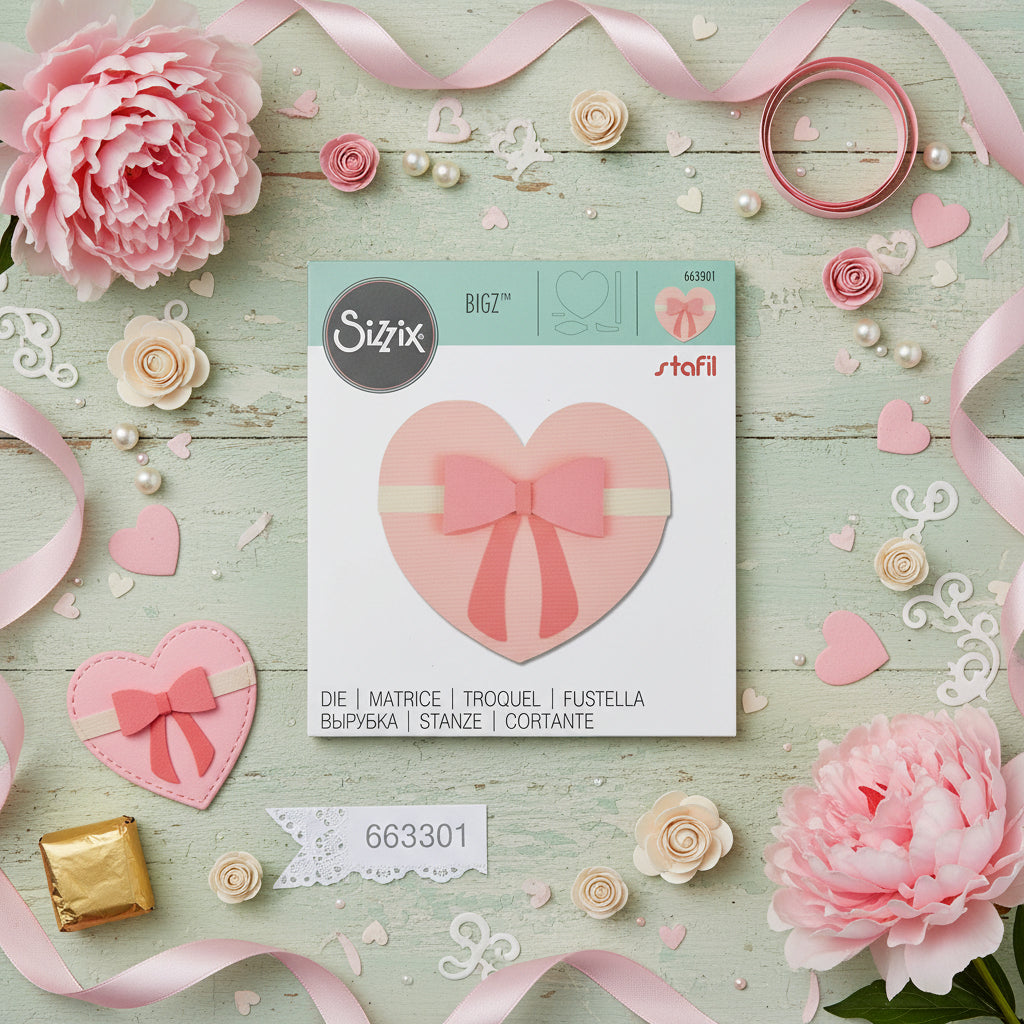 fustelle feltro sizzix Big Shot BIGZ stafil exclusive con fiocco, per tagliare pannolenci fommy gomma crepla creare decorazioni san valentino festa della mamma