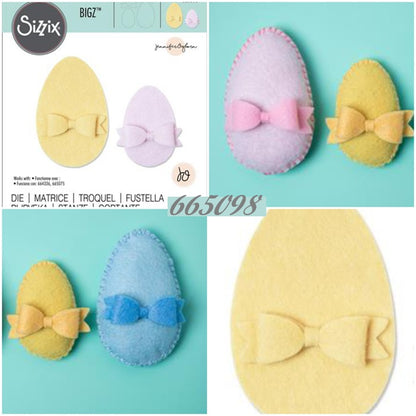 665098 ovetti pannolenci fustella feltro pasquale fommy Bigz Sizzix Bigshot per tagliare materiali creativi lavoretti bambini