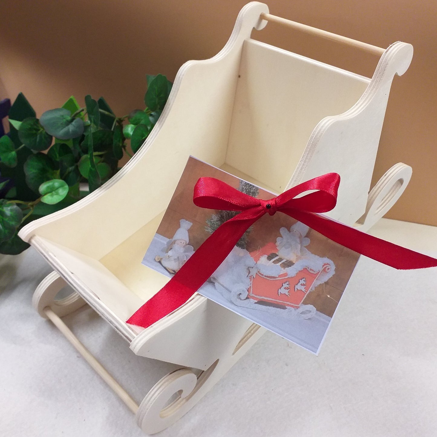 slitta legno naturale decorazioni addobbi natalizi vetrinistica da dipingere decorare colorare per fai da te casa bambole Presepe Natale miniature mini giardino accessori gnomi folletti elfi frugoletto angioletti