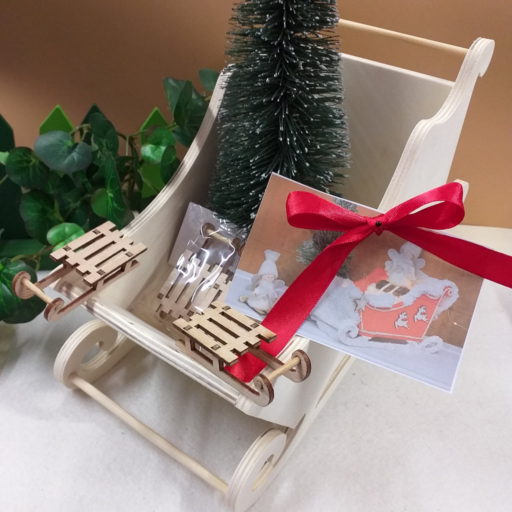 Abaodam Mini Slitta Rossa Decorativa 7cm – Accessorio Per Villaggio Natalizio, Casa Delle Bambole, Centrotavola Feste - 6