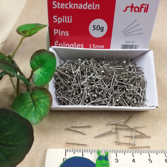 lunghi 13 mm stecknadeln pins stafil Spilli decorativi accessori patchwork quilting sartoria cucito creativo hobby polistirolo con paillettes lustrini per hobbistica merceria