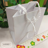 10x12+6.5 cm shopper sportina borsettina sacchetto di cartoncino bianco con manici corda per confezionamento packaging idee regalo pasquali bijoux di bigiotteria bomboniere