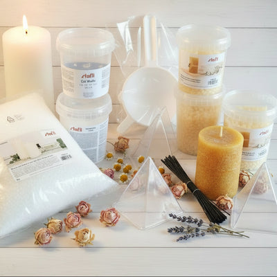 Candele fai da te e fatte a mano con cera gelatina stoppini kit stampi