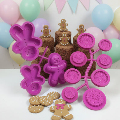 Biscotti dolci pan di zenzero stampi fommy gomma crepla eva Natale