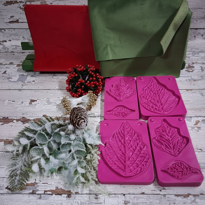 ramo pino eucalipto pistilli fogli kit 2.5 - 10 cm stampi Stafil, per stella di natale creare composizioni floreali centrotavola natalizi vetrinistica fiori di fommy stoffa tessuto velluto termoformabile termomodellabile