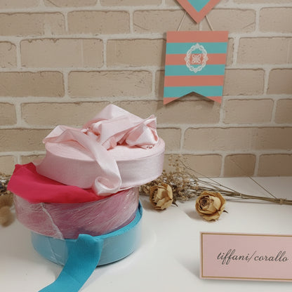 rosa fucsia tiffani-chiaro colori corallo misto assortiti stock a peso a kg sfumata misto fettuccia pizza lycra + tulle per borse uncinetto crochet net bags modello clutch pochette cerimonia