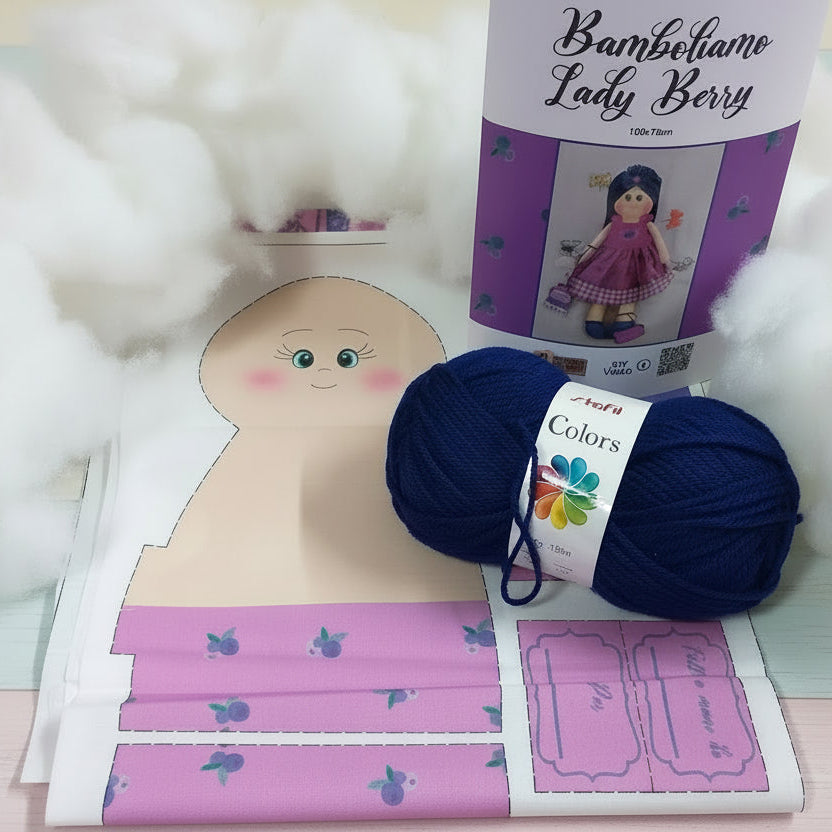 kit lana ovatta siliconata e lilla Berry pannello Bamboliamo Doll Stafil Natale tessuto cartamodelli stampati disegnati corpo braccia gambe per bambole di stoffa pezza cucito creativo pigotta