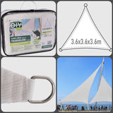 vela 3.6 metri tenda copertura ombreggiante triangolare polietilene bianca parasole estate giardino spiaggia mare piscina