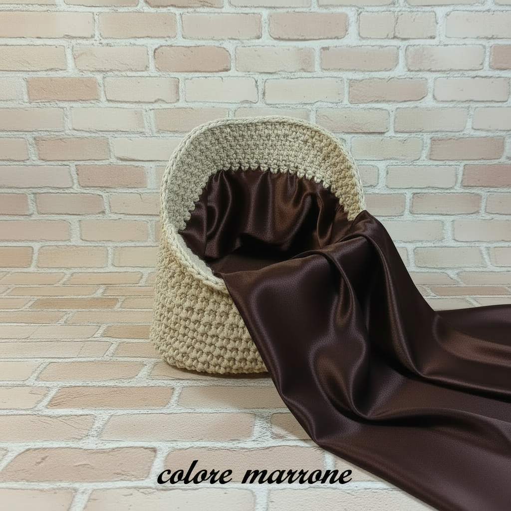 marrone colori tessuto stoffa in raso poliestere lucido opaco per abbigliamento borse uncinetto sacchetto interno pochette a rete