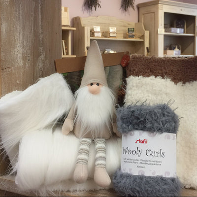 Barba gnomi tessuto peluche lungo bambole folletti natalizi fai da te