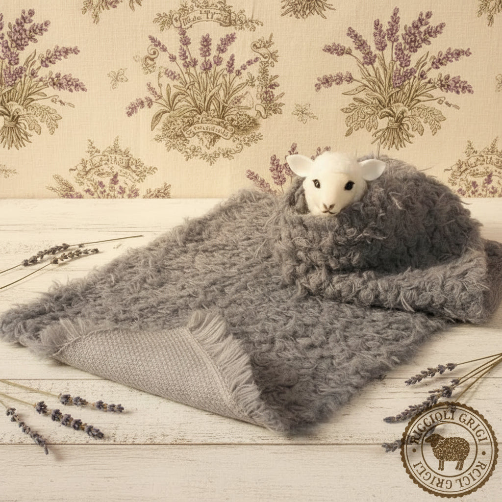 colore grigio tessuto nastro peluche riccioli lana pelo corto uso fai da te barba gnomi natalizi creare bambole orsi animali cagnolini pupazzi natale per decorazioni albero con pellicciotto ecologico sintetico