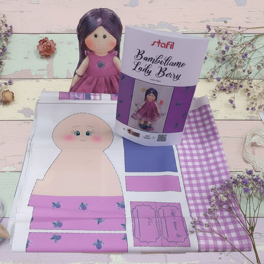 viola blu lilla Berry pannello Bamboliamo Doll Stafil Natale tessuto cartamodelli stampati disegnati corpo braccia gambe per bambole di stoffa pezza cucito creativo pigotta