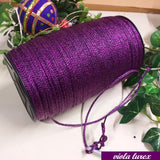 viola firefly Mas tripolino thai cordino lurex brillantinato lamè per bijoux borse uncinetto progetti amigurumi crochet cordoncino addobbi Natale bags luccicanti dorate clutch pochette sera cerimonia