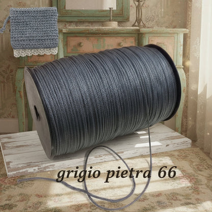 Mas grigio pietra rocca 500 grammi thai sintetico cordino borse uncinetto tripolino cordoncino colori autunnali per progetti crochet bags amigurumi pochette borsette da sera