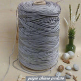 grigio chiaro perlato moda abbigliamento estate cordino Thai borse uncinetto Cucirini Tre Stelle rocca 500 g uso cordoncino crochet clutch bags pochette corda amigurumi