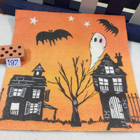 case dei pipistrelli fantasmino vetrina halloween negozio vendita online tovaglioli di carta per decoupage kit disegni shabby