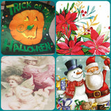trick or treat halloween stelle di Natale angioletti babbo e pupazzo di neve negozio vendita online tovaglioli di carta per decoupage kit disegni shabby