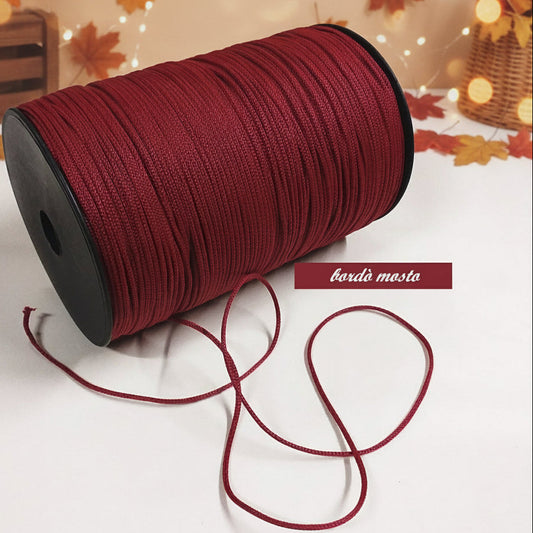 bordeaux mosto MAS rocca 500 grammi thai sintetico cordino borse uncinetto tripolino cordoncino colori autunnali per progetti crochet bags amigurumi pochette borsette da sera