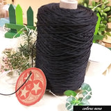 colore nero Cucirini Tre Stelle rocca 500 grammi thai sintetico cordino borse uncinetto tripolino cordoncino colori autunnali per progetti crochet bags amigurumi pochette borsette da sera