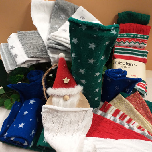 bianco grigio shabby verde rosso tirolesi lurex fantasia tubolari maglina elasticizzati Stafil creare pupazzo bambola albero abete alberello Natale colori natalizi tessuti gnomi folletti del bosco