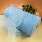 azzurro celeste bimbo tulle rete traforato fioristi tessuto in runner e rotolo decorativo cucito creativo hobby fai da te bomboniere allestimento uso cucire bamboline di stoffa e pezza creare fiocchi coccarda nascita