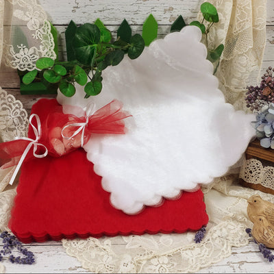 Tulle quadrato bomboniere fai da te da confetti: velo organza smerlato
