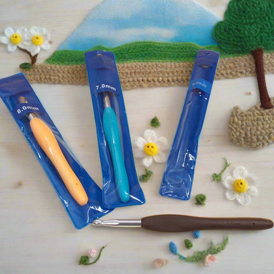 idea giardino di lana fiori uncinetto uncini da 6.0 a 8.0 manico ergonomico per filato grosso fettuccia fiori borse