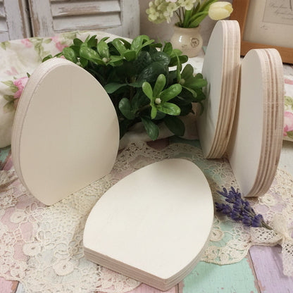 fette di legno uovo piccolo sagoma ovetto basi supporti sostegni per centrotavola fuoriporta da decorare decoupage pannolenci colorare dipingere per addobbi decorazioni pasquali fai da te