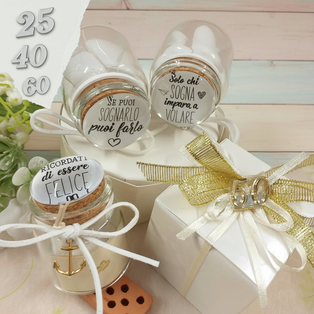 25 E 50 Anni Vasetti Portaconfetti Anniversario Matrimonio Nozze 7 1024x1024