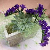 idea creativa ciotola rettangolare per composizioni fiori vaschetta portapiante mensola cimitero