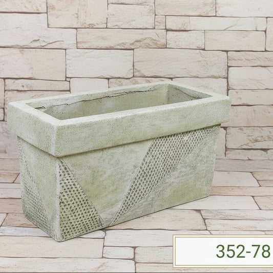 ciotola rettangolare verde vaso terracotta contenitore coccio decorato colorati particolari ad uso composizioni floreali fai da te con materiali da fioristi fiori secchi piante artificiali Natale centrotavola