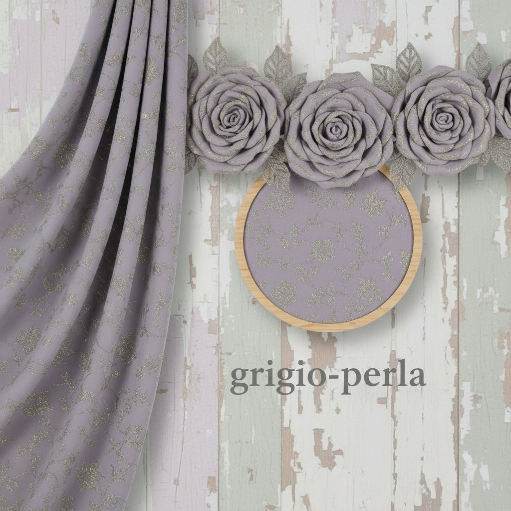 grigio perla velluto glitter renkalik termoformabile termomodellabile per modellare rose fiori di stoffa e tessuto fare decorazioni cucito creativo