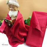 05 rosso Natale tessuto Stafil velluto velvet uso cucito creativo pupazzi Babbo Natale palline albero fiocchi natalizi decorazioni addobbi packaging vetrinistica