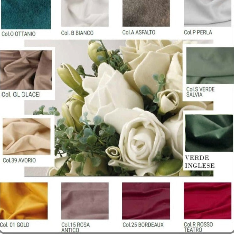 ottanio bianco asfalto perla glacei salvia avorio verde oro rosa bordeaux rosso tessuto termoformabile tabella colori velluto termico termomodellabile per fai da te con thikas stampi renkalik gomma crepla fommy fiori e rose