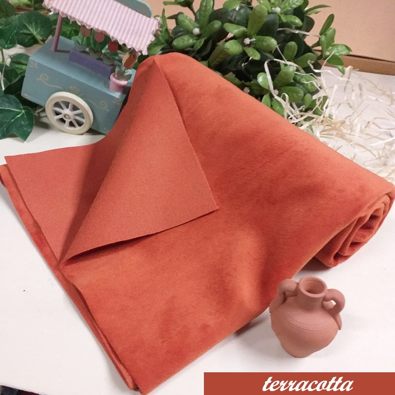 arancio terracotta velluto Renkalik tessuto da hobbistica lavoretti creativi termomodellabile termoformabile per creare fiori rose addobbi natalizi decorazioni pasquali frutta composizioni floreali con tecnica stampi fommy