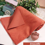 arancio terracotta velluto Renkalik tessuto da hobbistica lavoretti creativi termomodellabile termoformabile per creare fiori rose addobbi natalizi decorazioni pasquali frutta composizioni floreali con tecnica stampi fommy