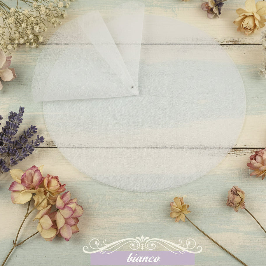 bianco disco velo tulle per confetti bomboniere fai da te rotondo centrini cerchi per confezionare sacchetti pompon confetti caramelle