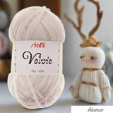 bianco ciniglia velvie stafil filo di lana sottile per crochet uncinetto knitting lavori a maglia vellutino velvet per amigurumi pupazzi peluche bambole