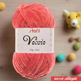 rosso ciliegio ciniglia velvie stafil filo di lana sottile per crochet uncinetto knitting lavori a maglia vellutino velvet per amigurumi pupazzi peluche bambole