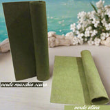 creare con muschio scuro e verde oliva melange tessuto di feltro sottile morbido pannolenci 1 mm colori moda Natale e bambole fai da te idee addobbi albero pino foglie per fiori composizioni floreali matrimonio