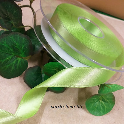 colore verde lime negozio shop vendita 15 mm nastri decorativi raso stoffa uso per hobbistica lavoretti cucito creativo bomboniere fai da te addobbi Pasqua confezioni regalo natalizie packaging vetrinistica