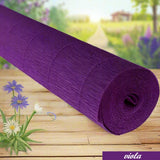 PF593 viola shop online vendita a rotoli carta crespa pesante 180 g colorata per realizzare composizioni di fiori grandi giganti decorazioni packaging allestimenti vetrine pasquali centrotavola fioristi di violette
