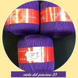 viola jolly gomitolo 100 g offerta stock  filo numero 8 di scozia filato cotone per uncinetto 1.00-1.75 uso crochet lavori con uncino ferri da calza a maglia presine coperte borse scialle