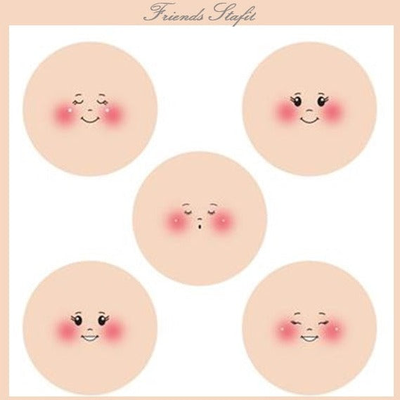 Testine piccole cm: creare con visi stampati cm tessuto